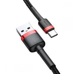 Baseus kabel Cafule USB - USB-C 1,0 m 3A czerwono-czarny