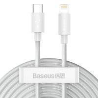 Baseus kabel Simple Wisdom PD USB-C - Lightning 1,5 m biały 20W 2 szt