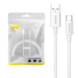 Baseus kabel Superior USB - USB-C 1,5m biały 100W