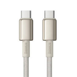 Baseus kabel Tungsten Gold Fast Charging Data Cable Type-C to Type-C 100W 2m Titanium Galaxy złoty