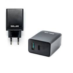 Beline Ład. siec. 1xUSB i 1xUSB-C 5A 18W czarny/black (only head)