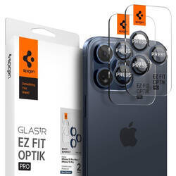 CAMERA OPTIK.TR "EZ FIT" CAMERA CAMERA PROTECTOR 2-PACK IPHONE 14 PRO / PRO MAX / 15 PRO / PRO MAX BLUE TITANIUM