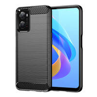 CARBON CASE FLEXIBLE TPU COVER FOR OPPO A76 / OPPO A36 / REALME 9I BLACK