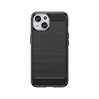 CARBON PATTERN FLEXIBLE CASE FOR IPHONE 15 CARBON CASE - BLACK