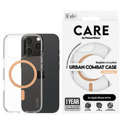 CARE by PanzerGlass Flagship Case iPhone 16 Pro 6,3" brzoskwiniowy/peachy MagSafe 1374