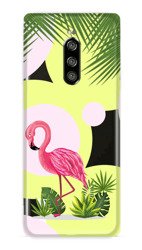 CASEGADGET CASE OVERPRINT FLAMINGO AND FLOWERS SONY XPERIA 1