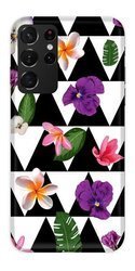 CASEGADGET CASE OVERPRINT FLOWERS IN TRIANGLES SAMSUNG GALAXY S21 ULTRA