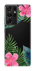 CASEGADGET CASE OVERPRINT LEAVES AND FLOWERS SAMSUNG GALAXY S21 ULTRA