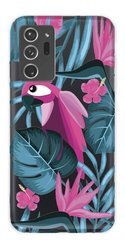 CASEGADGET CASE OVERPRINT PARROT AND FLOWERS SAMSUNG GALAXY NOTE 20 PLUS
