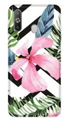 CASEGADGET CASE OVERPRINT PINK FLOWER AND LEAVES SAMSUNG GALAXY A60