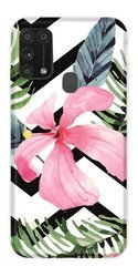 CASEGADGET CASE OVERPRINT PINK FLOWER AND LEAVES SAMSUNG GALAXY M31S