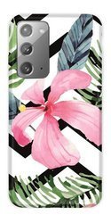 CASEGADGET CASE OVERPRINT PINK FLOWER AND LEAVES SAMSUNG GALAXY NOTE 20