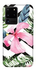 CASEGADGET CASE OVERPRINT PINK FLOWER AND LEAVES SAMSUNG GALAXY S20 ULTRA