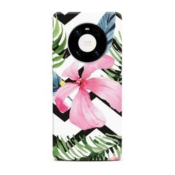 CASEGADGET CASE OVERPRINT PNK FLOWER AND LEAVES HUAWEI MATE 40