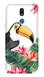 CASEGADGET CASE OVERPRINT TOUCAN AND LEAVES LG K40