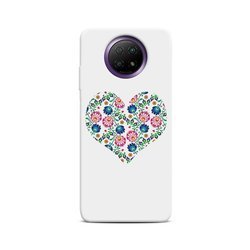 CASEGADGET ETUI NADRUK WHITE HEART XIAOMI REDMI NOTE 9 5G