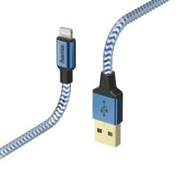 CHARGING CABLE / DATE "REFLEDED" LIGHTNING, 1.5M, BLUE