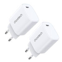 CHOETECH Q5004*2 PD20W CHARGER FOR IPHONE12/13 SERIES WHITE