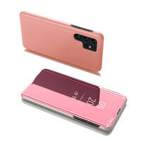 CLEAR VIEW CASE FLIP COVER FOR SAMSUNG GALAXY S22 ULTRA PINK