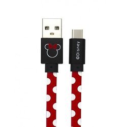 DISNEY CABLE USB MICRO MINNIE DOTS RED