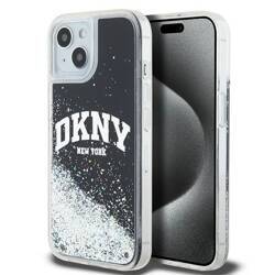 DKNY DKHCP14SLBNAEK iPhone 14 / 15 / 13 6.1" czarny/black hardcase Liquid Glitter Big Logo