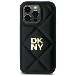 DKNY DKHCP14SPQDSLK iPhone 14 6.1"        czarny/black Quilted Stack Logo