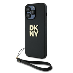 DKNY DKHCP14XPBSWSK IPHONE 14 PRO MAX 6.7" BLACK/BLACK HARDCASE WRIST STRAP STOCK LOGO