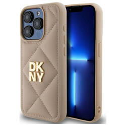 DKNY DKHCP15XPQDSLE iPhone 15 Pro Max     6.7" beżowy/beige Quilted Stack Logo