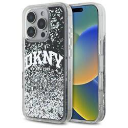 DKNY DKHCP16LLBNAEK iPhone 16 Pro 6.3"    czarny/black hardcase Liquid Glitter Arch Logo