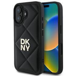 DKNY DKHCP16SPQDSLK iPhone 16 6.1" czarny/black Quilted Stack Logo