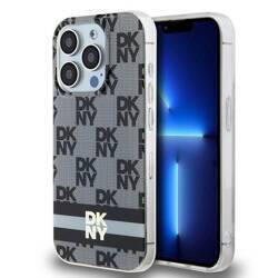 DKNY DKHMP13XHCPTSK iPhone 13 Pro Max 6.7" czarny/black hardcase IML Checkered Mono Pattern & Printed Stripes MagSafe