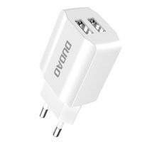 DUDAO EU WALL CHARGER 2X USB 5V / 2.4A WHITE (A2EU WHITE)