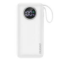 DUDAO POWERBANK 10000MAH USB-A / USB-C 22.5W WITH BUILT-IN LIGHTNING CABLE AND USB-C WHITE (K15SW)