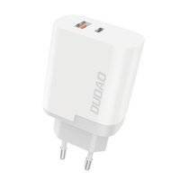 DUDAO USB / USB WALL CHARGER TYPE C POWER DELIVERY QUICK CHARGE 3.0 3A 22.5W WHITE (A6XSEU WHITE)