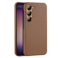 DUX DUCIS GRIT CASE FOR SAMSUNG GALAXY S23 ELEGANT COVER MADE OF ARTIFICIAL LEATHER MAGSAFE BROWN