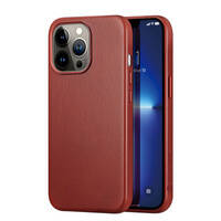 DUX DUCIS NAPLES CASE FOR IPHONE 13 PRO LEATHER COVER (MAGSAFE COMPATIBLE) RED