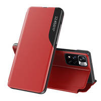 ECO LEATHER VIEW CASE ELEGANT FLIP COVER WITH STAND FUNCTION POCO M4 PRO 5G RED