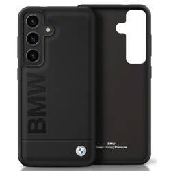 Etui BMW Leather Big Wordmark do Samsung  Galaxy S25 czarny