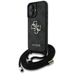 Etui Guess 4G Big Logo Cord Stap          Crossbody do iPhone 16 Plus czarny