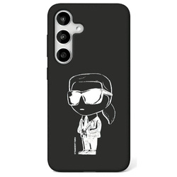 Etui Karl Lagerfeld Silicone Graffiti     Ikonik Printed Logo MagSafe Samsung Galaxy S25 czarny