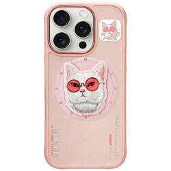 Etui Nimmy Glasses Cool Cat do iPhone 16  różowy