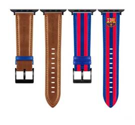 FC Barcelona Apple Watch Band Real Leather 44/45" OCFCBAWBBG45 BG