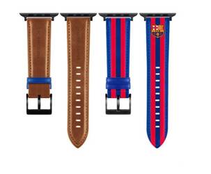 FC Barcelona Apple Watch Band Real Leather 49" OCFCBAWBBG49 BG