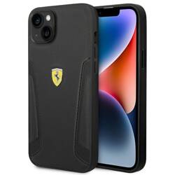 FERRARI FEHCP14MRBUK IPHONE 14 PLUS / 15 PLUS 6.7" BLACK/BLACK HARDCASE LEATHER STAMP SIDES