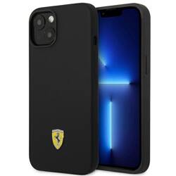 FERRARI FEHCP14MSIBBK IPHONE 14 PLUS / 15 PLUS 6.7" BLACK/BLACK HARDCASE SILICONE METAL LOGO