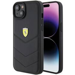 FERRARI FEHCP15MRDUK IPHONE 15 PLUS / 14 PLUS 6.7" BLACK/BLACK HARDCASE QUILTED METAL LOGO