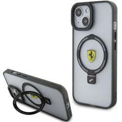 FERRARI FEHMP15MUSCAK IPHONE 15 PLUS / 14 PLUS 6.7" BLACK/BLACK HARDCASE RING STAND 2023 COLLECTION MAGSAFE