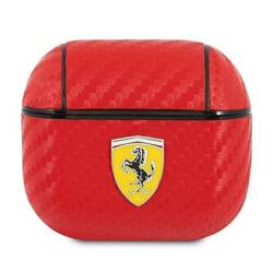 FERRARI FESA3CARE AIRPODS 3 COVER RED/RED ON TRACK PU CARBON