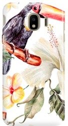 FUNNY CASE OVERPRINT TOUCAN AND FLOWER SAMSUNG GALAXY J4 2018