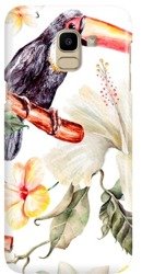 FUNNY CASE OVERPRINT TOUCAN AND FLOWER SAMSUNG GALAXY J6 2018